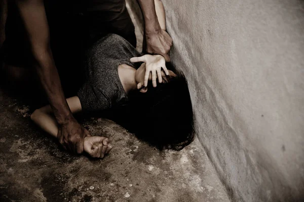 Mujer Con Moretones Violencia Doméstica Herida Violación Vintage Efecto Estilo —  Fotos de Stock