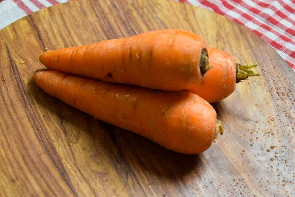 Морковь Коричневом Фоне — стоковое фото