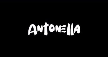 Siyah Arkaplan Üzerine Cesur Metin Animasyonunun Dijital Grunge Geçiş Efektinde Antonella Bebek Adı