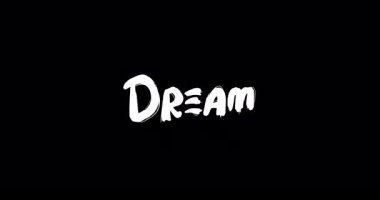 Grunge 'da Rüya Kadınları Adı Siyah Arkaplan' da Animasyon Cesur Metin Tipografisinin Geçiş Efektini Çözdü