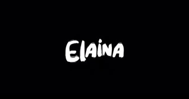 Grunge 'daki Elaina Kadın Adı Siyah Arkaplan' daki Cüretkar Metin Tipografisinin Geçiş Efektini Çözdü