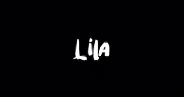 Siyah Arkaplan Üzerine Cesur Metin Animasyonunun Dijital Grunge Geçiş Efektinde Lila Bebek Adı