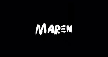 Siyah Arkaplanda Cesur Metin Animasyonunun Dijital Grunge Geçiş Efektinde Maren Bebek Adı