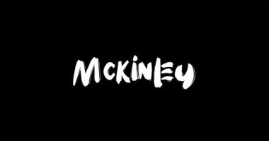 McKinley Bebek Adı Dijital Grunge Geçiş Efekti Siyah Arkaplan Üzerine Metin Tipografi Animasyonu