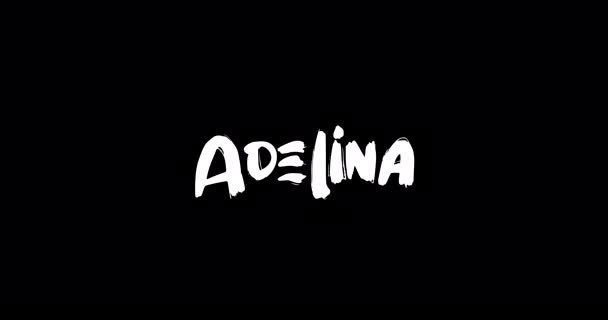 Adelina Women Name Grunge Rozwiąż Przejściowy Efekt Animowanej Pogrubionej Typografii — Wideo stockowe