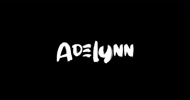 Adelynn Women Name Grunge Disuelve Efecto Transición Tipografía Texto Negrita — Vídeos de Stock