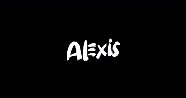 Alexis Nombre Niña Grunge Digital Efecto Transición Tipografía Texto Audaz — Vídeo de stock