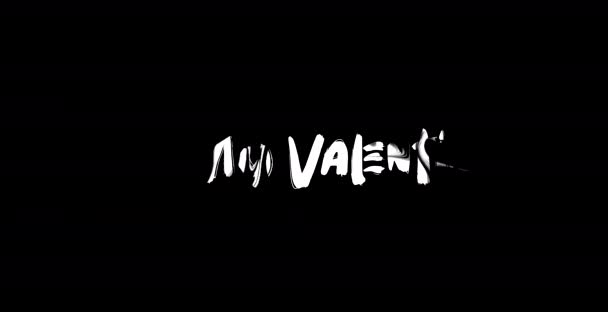Valentine Love Quote Grunge Transitie Effect Van Tekst Typografie Animatie — Stockvideo