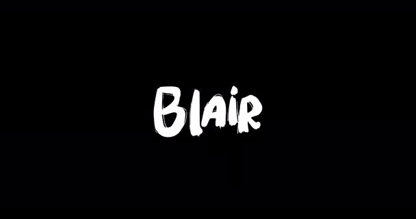 Met Blair Baby Girl Name Digital Grunge Overgangseffect Van Vet — Stockvideo