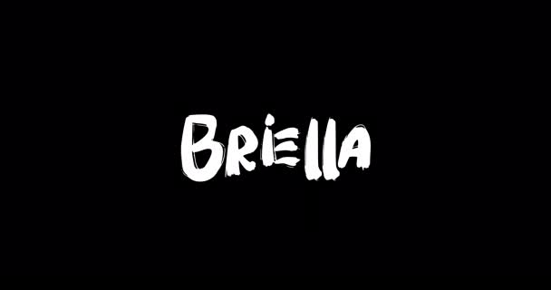Nombre Niña Briella Grunge Digital Efecto Transición Tipografía Texto Negrita — Vídeo de stock