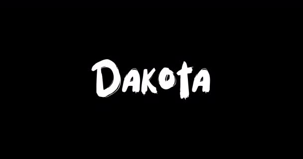 Dakota Ženy Název Grunge Rozpustit Přechodový Efekt Animovaného Tučného Textu — Stock video