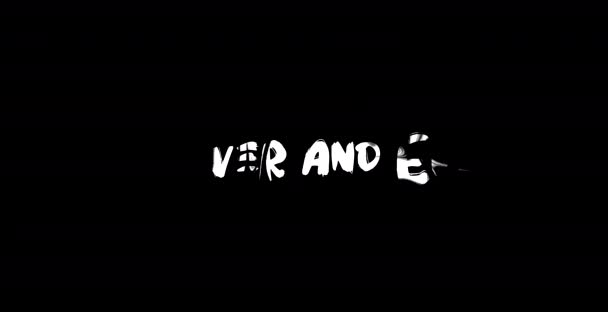 Forever Ever Love Cita Grunge Efecto Transición Tipografía Texto Animación — Vídeo de stock