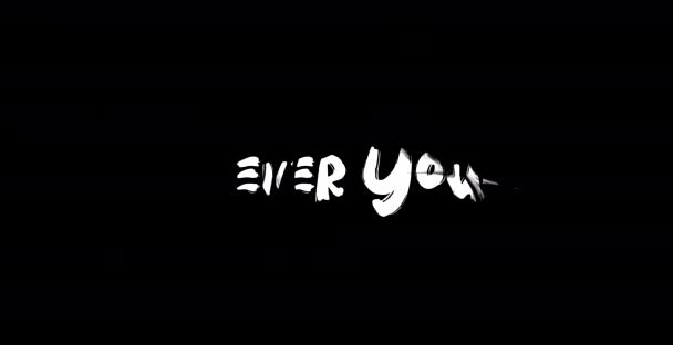 Forever Yours Love Quote Grunge Transitie Effect Van Tekst Typografie — Stockvideo