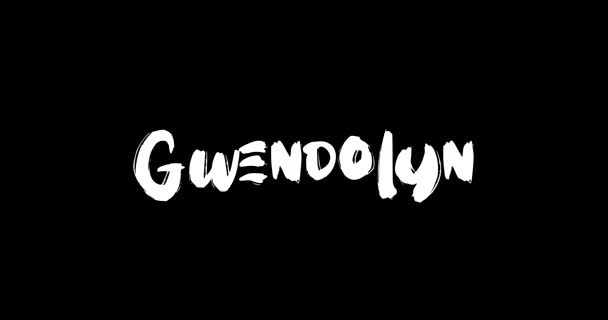 Gwendolyn Γυναικείο Όνομα Στο Grunge Διαλύστε Μετάβαση Επίδραση Της Κινούμενης — Αρχείο Βίντεο