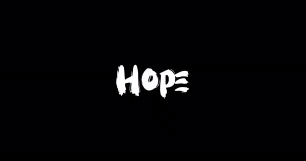 Hope Women Name Grunge Disuelve Efecto Transición Tipografía Animada Texto — Vídeos de Stock