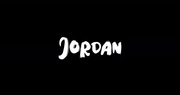 Jordan Women Name Grunge Disuelve Efecto Transición Tipografía Texto Negrita — Vídeos de Stock