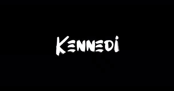 Kennedi Women Name Grunge Διαλύστε Transition Effect Animated Bold Κείμενο — Αρχείο Βίντεο