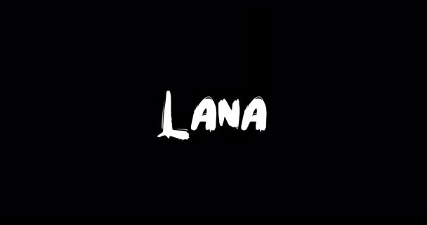 Nombre Niña Lana Grunge Digital Efecto Transición Tipografía Texto Negrita — Vídeo de stock