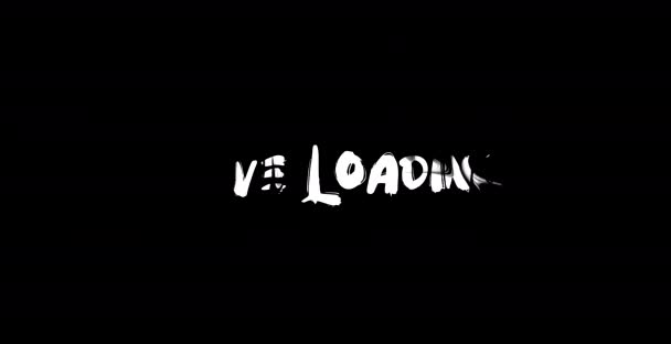 Love Loading Digital Grunge Transition Effect Bold Text Typografia Animacja — Wideo stockowe