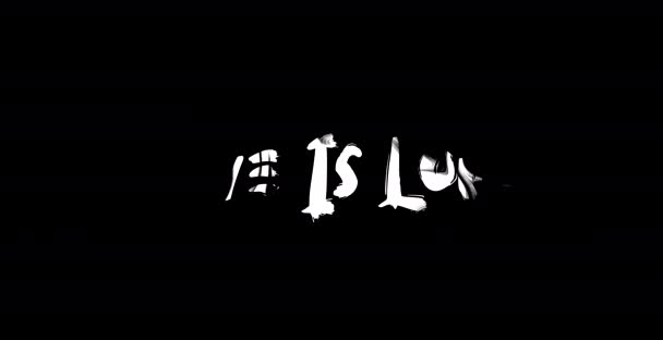 爱就是爱 在数字大小写转换中的作用 大胆文字字体动画在黑色背景下的应用 — 图库视频影像