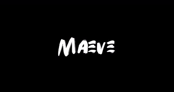 Maeve Baby Girl Name Digital Grunge Transition Effect Bold Text — Wideo stockowe