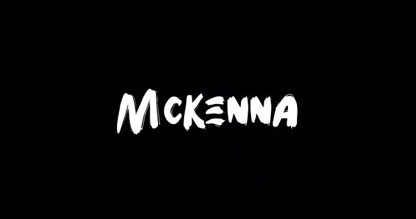 Mckenna Baby Girl Name Digital Grunge Transition Effect Bold Text — Vídeo de Stock