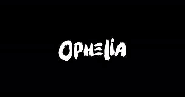 Ophelia Baby Girl Name Digital Grunge Transition Effect Bold Text — Wideo stockowe