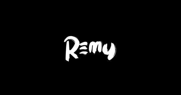 Remy Baby Girl Name Digital Grunge Átmeneti Hatása Bold Szöveg — Stock videók