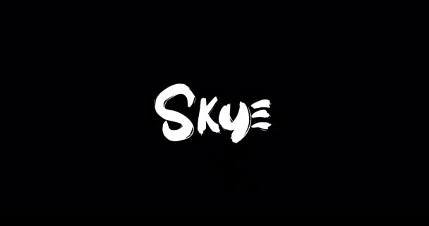 Skye Women Name Grunge Dissolve Efeito Transição Texto Negrito Animado — Vídeo de Stock