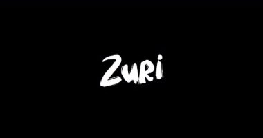 Grunge 'daki Zuri Kadın Adı Siyah Arkaplan' daki Cüretkar Metin Tipografisinin Geçiş Efektini Çözdü 
