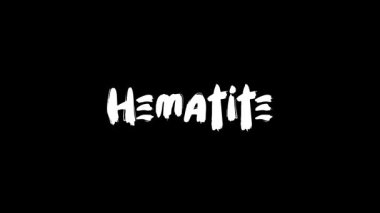 Grunge 'daki Hematite Kadın Adı Siyah Arkaplan Üzerine Cüretkar Metin Tipografisinin Geçiş Efektini Çözdü 