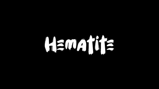 Hematite Women Name Grunge Animált Félkövér Szövegtipográfia Átmeneti Hatása Fekete — Stock videók