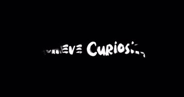 Curiosity.-Motivasyonel Tırnak Tipografisi Metin Animasyonu Grunge Geçiş Efekti Çözümle