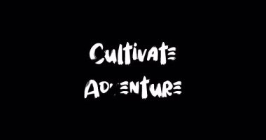 Macera Motivasyonlu Tipografi Metni Animasyon Grunge Geçiş Efektini Ekle