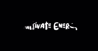 Enerji Motivasyonunu Artır Tipografi Metin Animasyon Grunge Geçiş Efekti