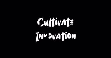 İnovasyon-Motivasyonal Tırnak Tipografisi Metin Animasyon Grunge Geçiş Efekti Çözümle