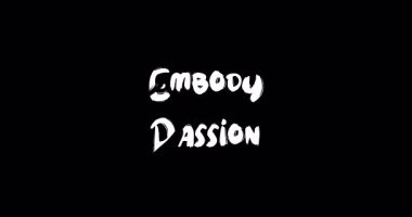 Tutku-Motivasyonal Tipografi Metin Animasyon Grunge Geçiş Efektini Çözer