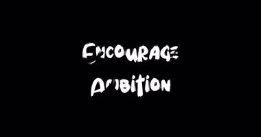 Hırs-Motivasyonal Tipografi Metin Animasyon Grunge Geçiş Efekti Çözücüsünü Destekleyin