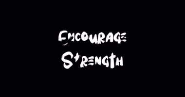 Kuvvet-Motivasyonal Tırnak Tipografisi Metin Animasyon Grunge Geçiş Efekti Çözücüsünü Destekleyin