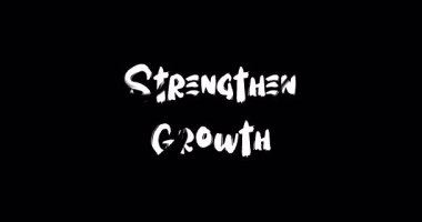 Büyüme Motivasyonunu Güçlendir Typography Metin Animasyon Grunge Geçiş Efekti