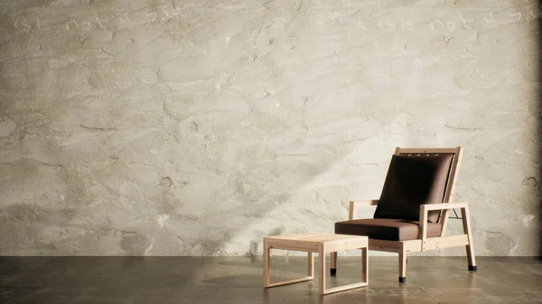 oda iç tasarımı modern tarzda, tavan arası beyaz duvar, 3D render arkaplan