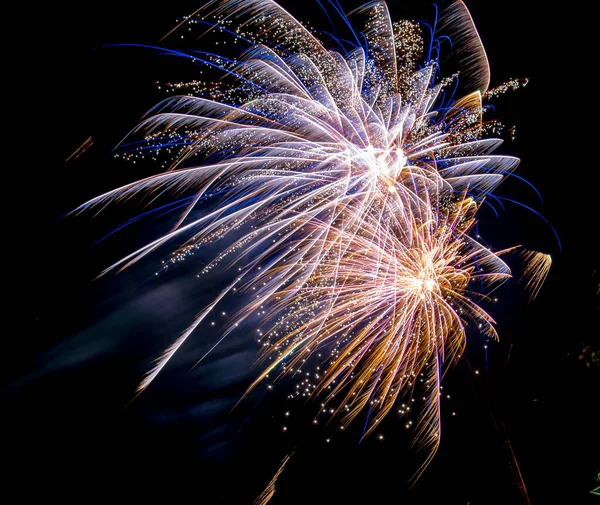 Fireworks Salute Sky — Stock Photo, Image