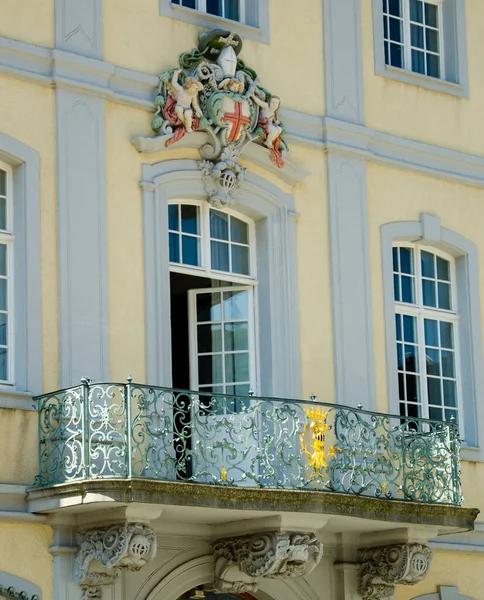 Vacker Smidesjärn Balkong Freiburg Tyskland 2017 — Stockfoto