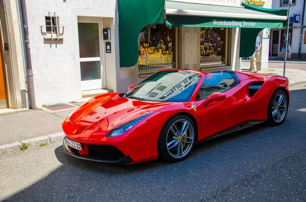 Lamborghini Aventador Street Freiburg Niemcy 2017Borghini Aventador Street Freiburg Niemcy — Zdjęcie stockowe