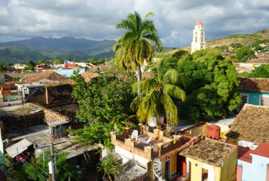  Palacio Cantero Gözcü Kulesi 'nden Trinidad' ın görüntüsü. Trinidad, Küba    