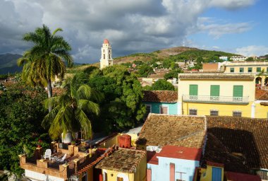  Palacio Cantero Gözcü Kulesi 'nden Trinidad' ın görüntüsü. Trinidad, Küba    