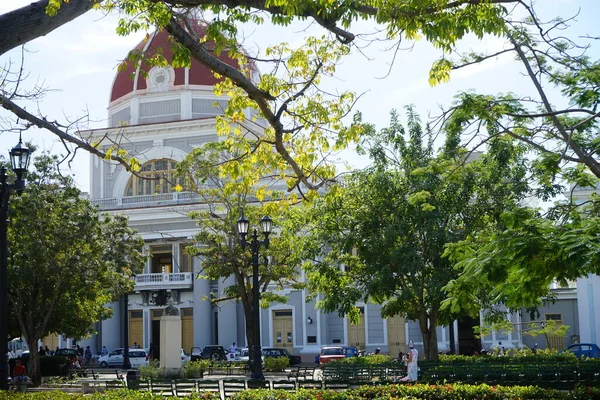 Central Park Jose Marti Cienfuegos Historiska Centrum Ligger Staden Cienfuegos — Stockfoto
