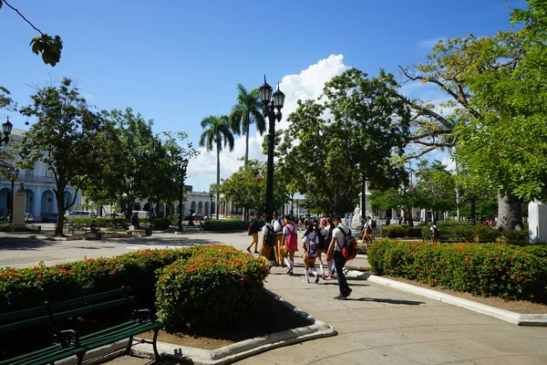 Central Park Tan Jose Marti Cienfuegos Tarihi Merkezi Küba Nın — Stok fotoğraf