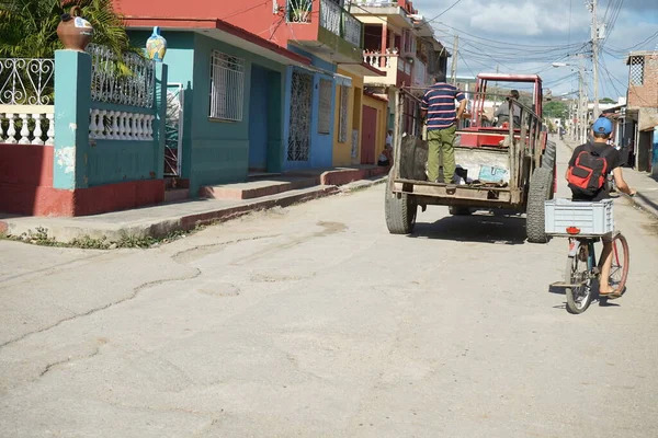 Tipikus Utca Trinidadban Trinidad Egy Város Sancti Spiritus Tartományban Kubában — Stock Fotó