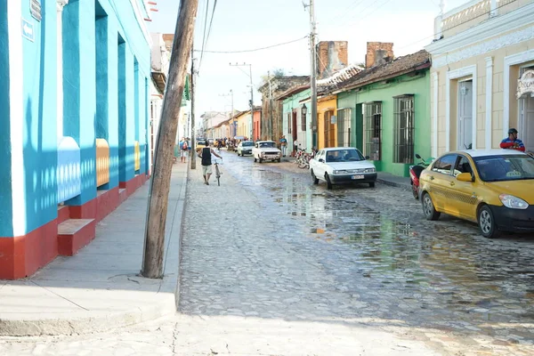 Tipikus Utca Trinidadban Trinidad Egy Város Sancti Spiritus Tartományban Kubában — Stock Fotó